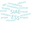 nuage de mots: Emploi, ESS, SIAE, IAE, job, travail, valeurs, compétence, solidaire