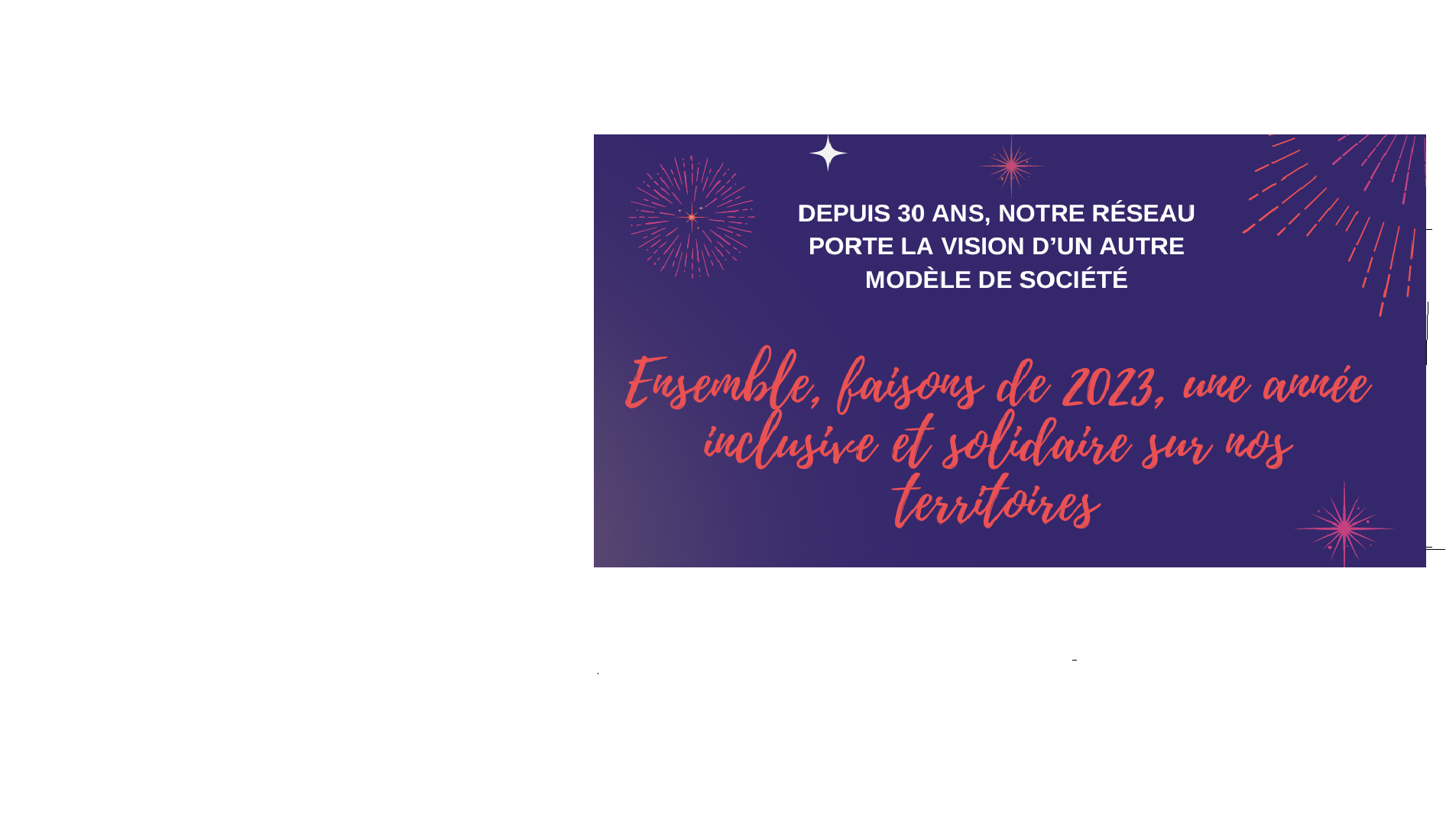 Ensemble faisons de 2023, une année solidaire sur nos territoires